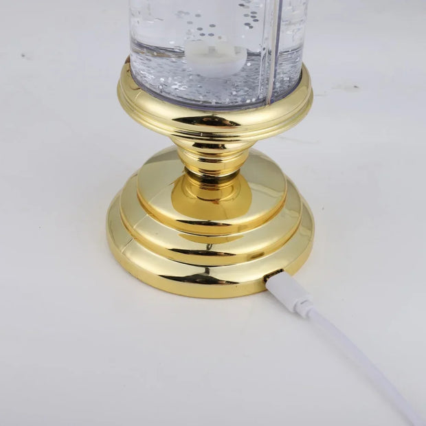 New LED Christmas Candle LED Flameless Candle Light Swirling Glitter Colorful Fantasy Crystal Night Lights Xmas Party Home Decor