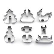 8/10/18/24pcs Christmas Gingerbread House Cookie Cutter Set Stainless Steel Baking Mold Xmas Biscuit Party Decorations Supplies