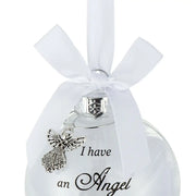 Home Decoration Xmas I Have An Angel In Heaven Memorial Ornament Family Pendant Hanging Ornaments Feather Ball