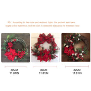 Easter Cross Wreath with Bow Rattan Ring Garland Hanging Ornament for Home Front Door Wall Garden Decoration Art Gift Supplies