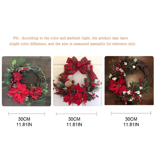 Easter Cross Wreath with Bow Rattan Ring Garland Hanging Ornament for Home Front Door Wall Garden Decoration Art Gift Supplies