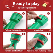 Christmas children's projector small flashlight decoration for creating atmosphere. Twenty-four patterns of toys as Christmas gi