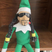 Snoop on A Stoop Plush Elf Doll Toy Hip Hop Doll Ornaments for Home 2024 Christmas Shelf Decorations