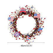 Easter Cross Wreath with Bow Rattan Ring Garland Hanging Ornament for Home Front Door Wall Garden Decoration Art Gift Supplies