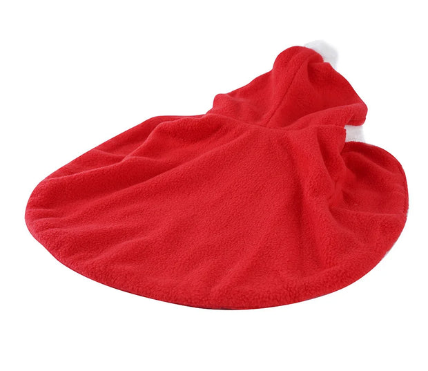 Christmas Pet Cosplay Costume Plush Cat And Dog Clothes Autumn And Winter New Cute Christmas Cloaks Pet Clothes