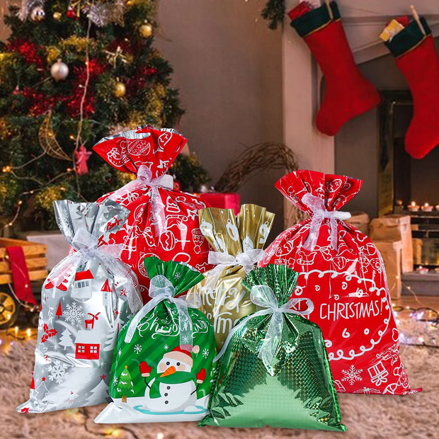 Christmas Gift Candy Bags Merry Christmas Decoration for Home 2024 Xmas Party Decor Ornaments Navidad Natal New Year Gifts 2025