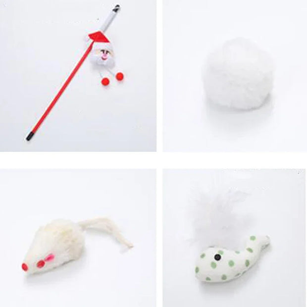 Fashion Christmas Pet Toys Cat Cute Funny Toy Sets New Year Gifts Hot Sale Simple 2024
