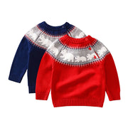 Christmas Sweater for Children,Boys Knitwear,Pullover Cartoon Woolen Knitted Coat,O-Neck Girls Long Sleeve Tops,Sweatshirt