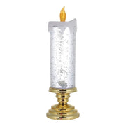 New LED Christmas Candle LED Flameless Candle Light Swirling Glitter Colorful Fantasy Crystal Night Lights Xmas Party Home Decor