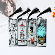 Christmas Fright Night Acrylic Bookmark with Tassel Horror Movie Lovers Book Fans Reading Gift Party Gift