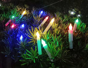 Christmas Candle Solar String Light 12PC/Set Indoor Outdoor Clip On Sun Candle Lamp For Garden Tree Wedding Party Birthday Decor
