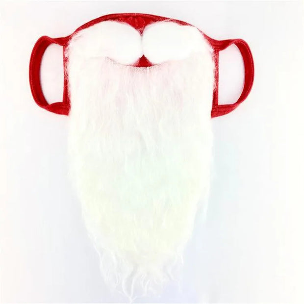 Christmas Hat 3D Santa Claus Beard Masks for Adult Kids Plush Thicken Warm Xmas Cap Christmas New Year Party Festival Supplies